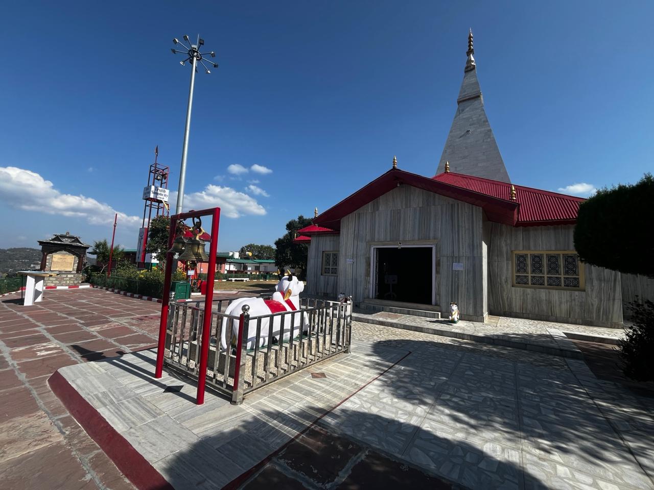 Wide view of Haidakhan Temple complex