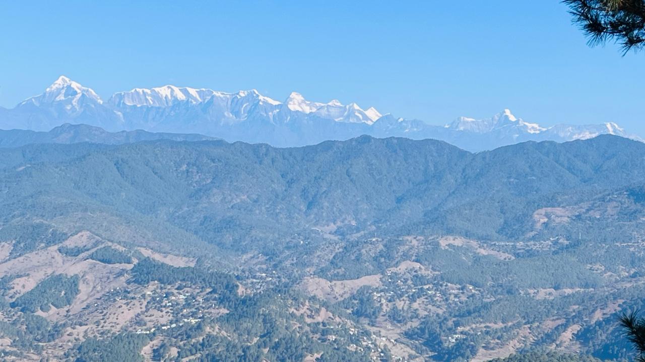 Snow-capped Himalayan peaks from Ranikhet
